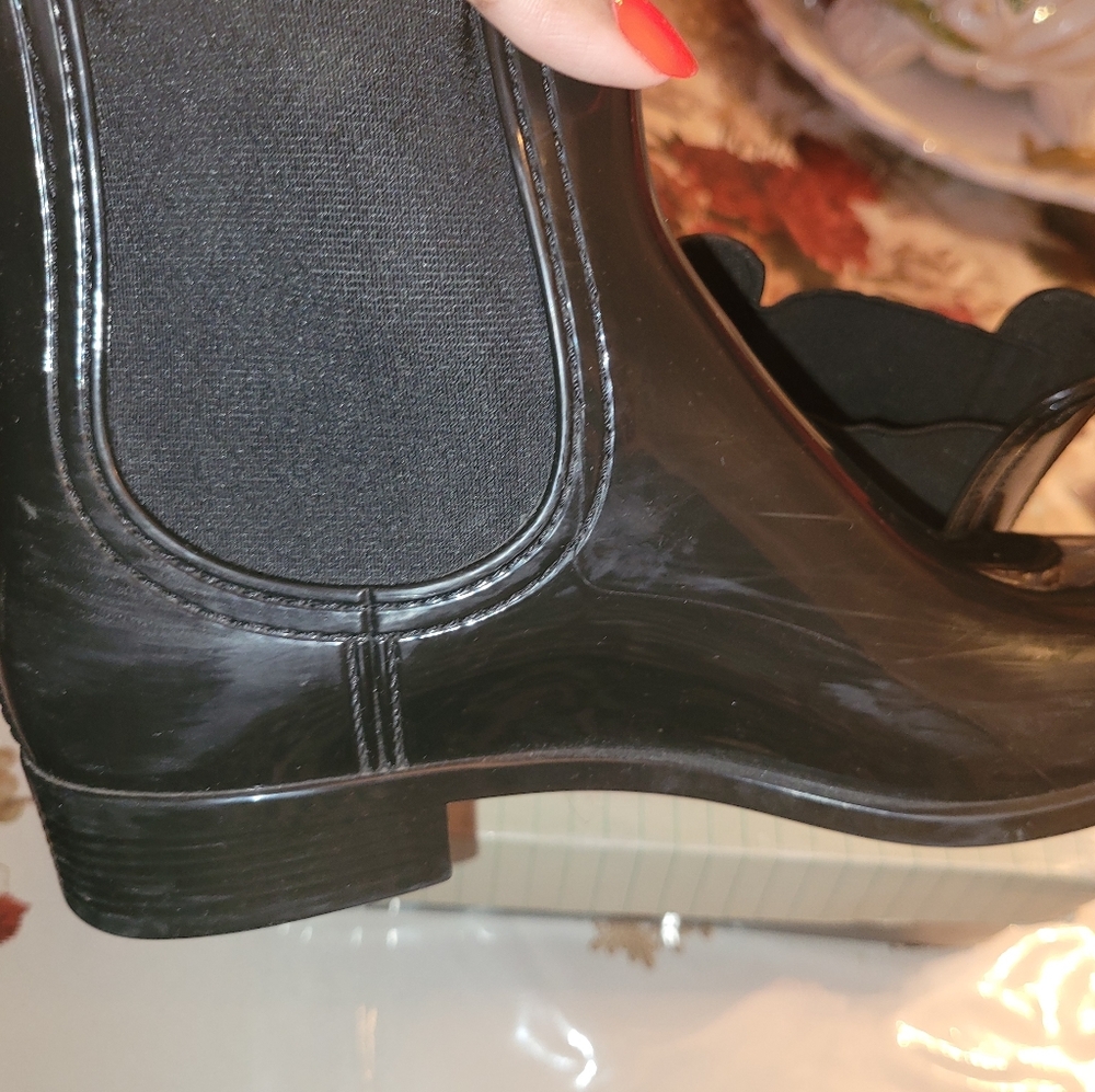 Black patent leather Jeffrey Campbell raincoats Sz 40 - Picture 6 of 7